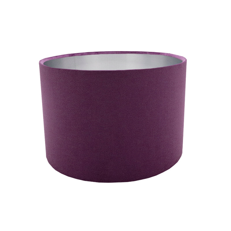 Aubergine Velvet Drum Lampshade