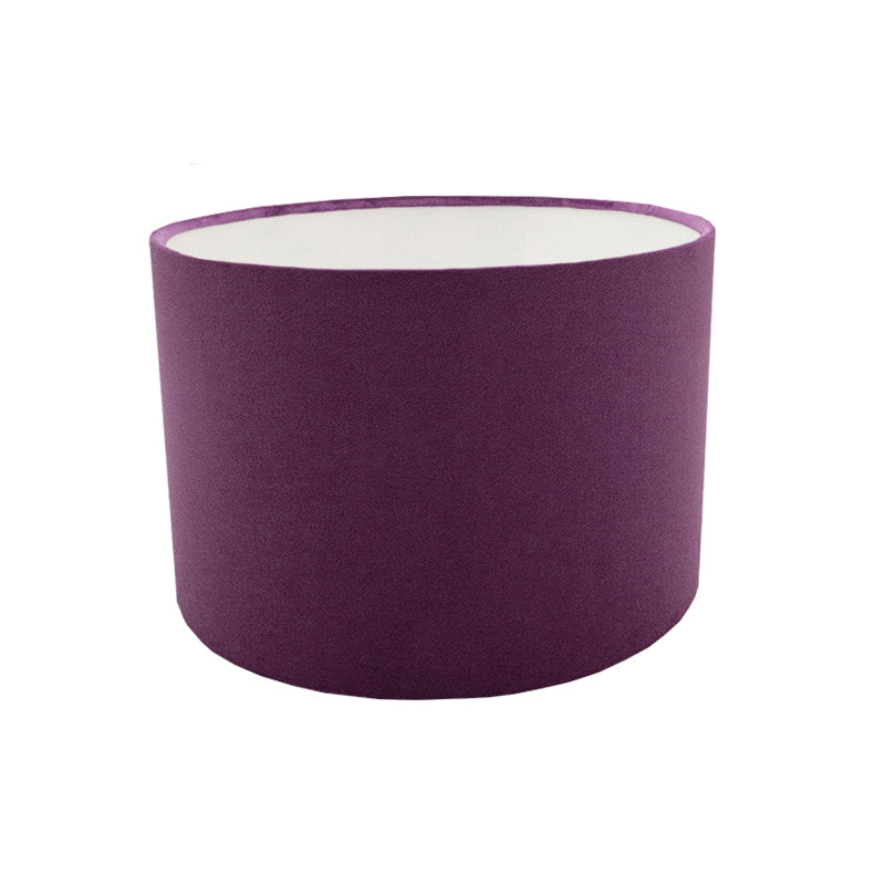 Aubergine Velvet Drum Lampshade