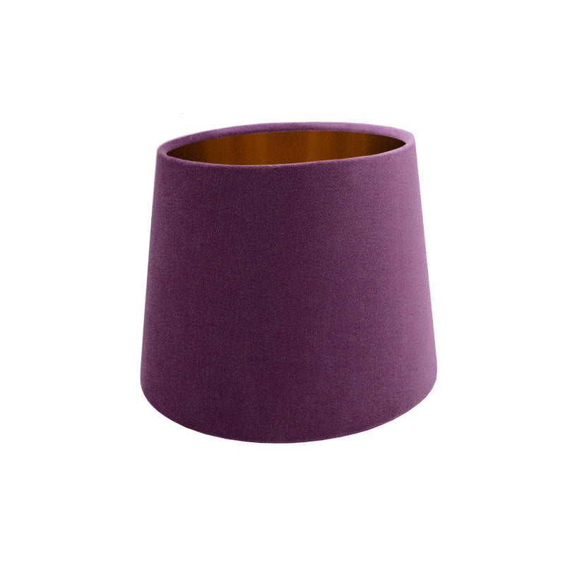 Aubergine Purple Velvet French Drum Lampshade