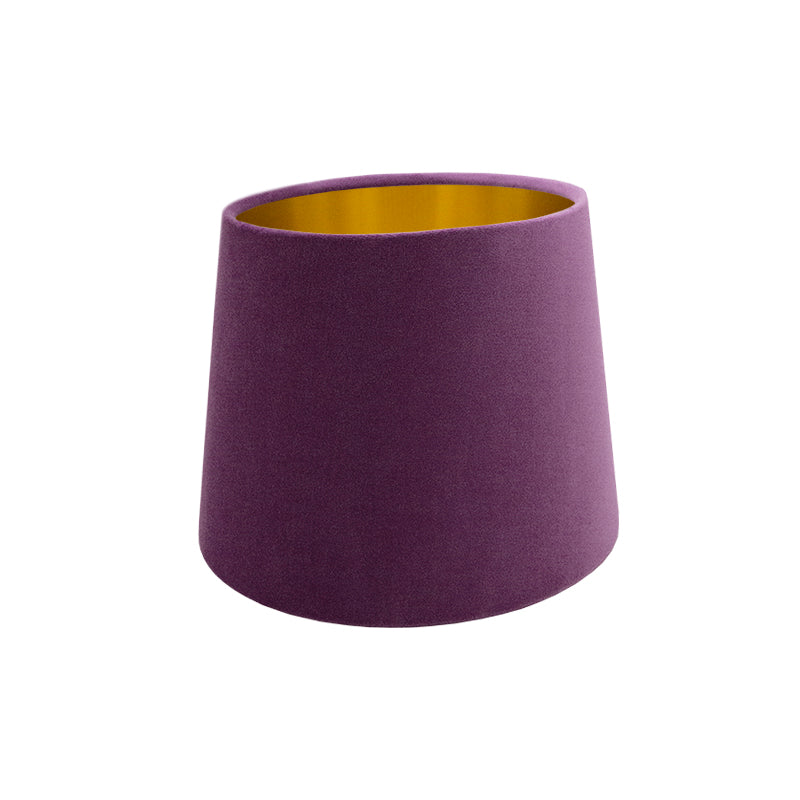 Aubergine Purple Velvet French Drum Lampshade