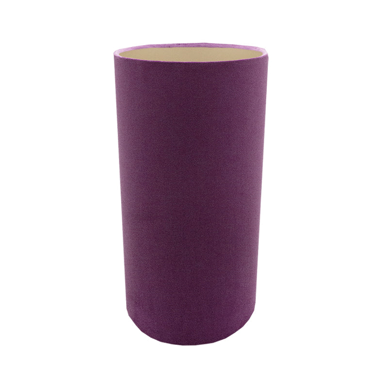 Aubergine Purple Velvet Tall Drum Lampshade