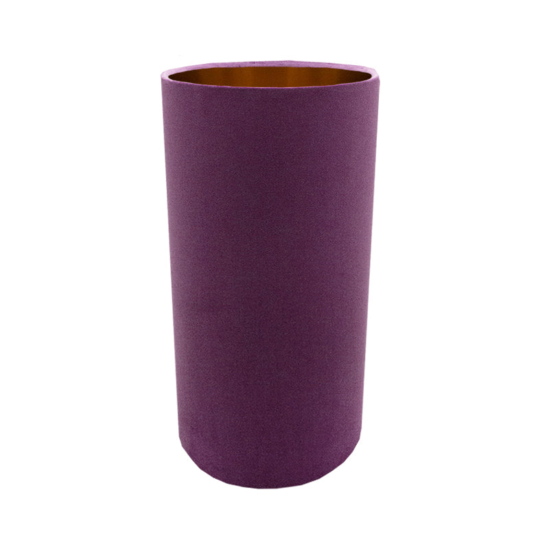 Aubergine Purple Velvet Tall Drum Lampshade