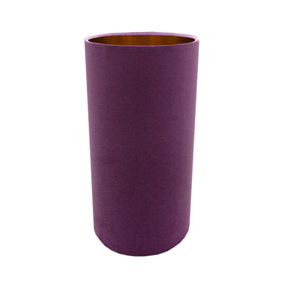 Aubergine Purple Velvet Tall Drum Lampshade