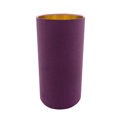 Aubergine Purple Velvet Tall Drum Lampshade