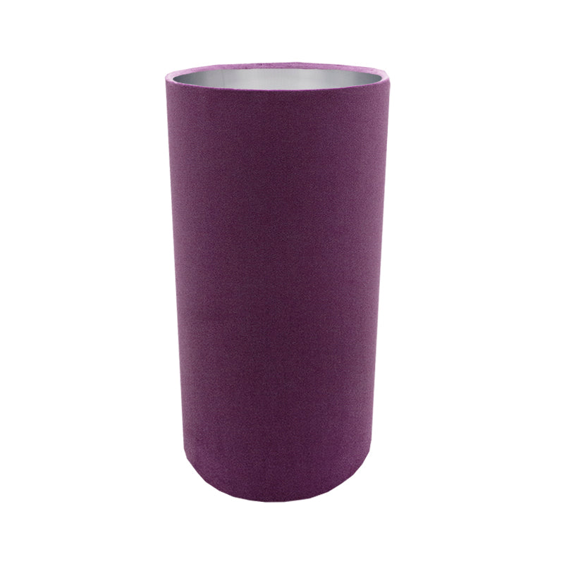 Aubergine Purple Velvet Tall Drum Lampshade