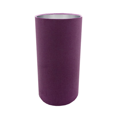 Aubergine Purple Velvet Tall Drum Lampshade