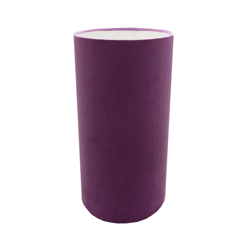 Aubergine Purple Velvet Tall Drum Lampshade