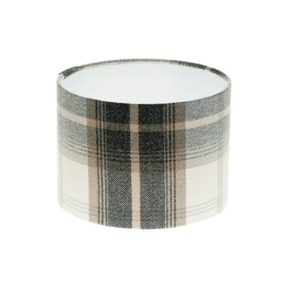 Balmoral Charcoal Tartan Drum Lampshade