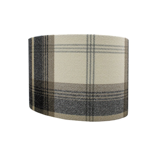 Balmoral Charcoal Tartan Oval Lampshade