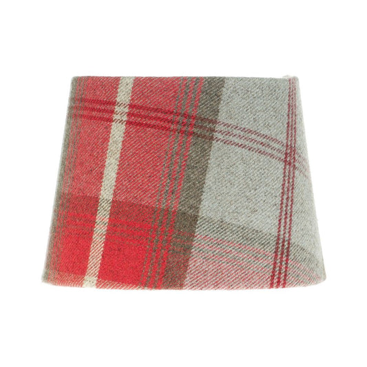 Balmoral Cherry Tartan French Drum Lampshade