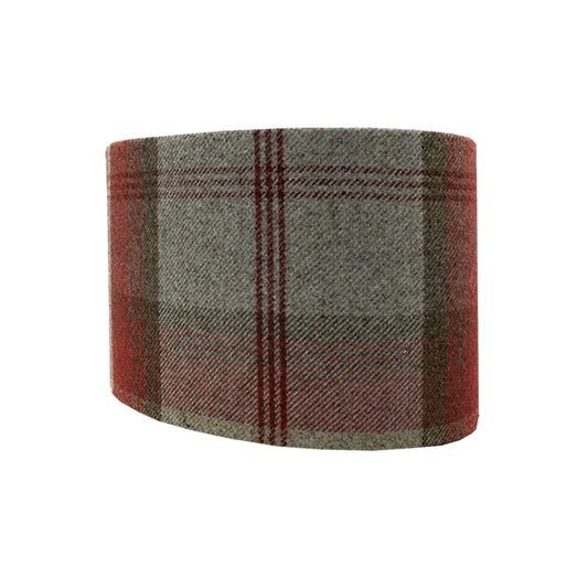 Balmoral Cherry Tartan Oval Lampshade