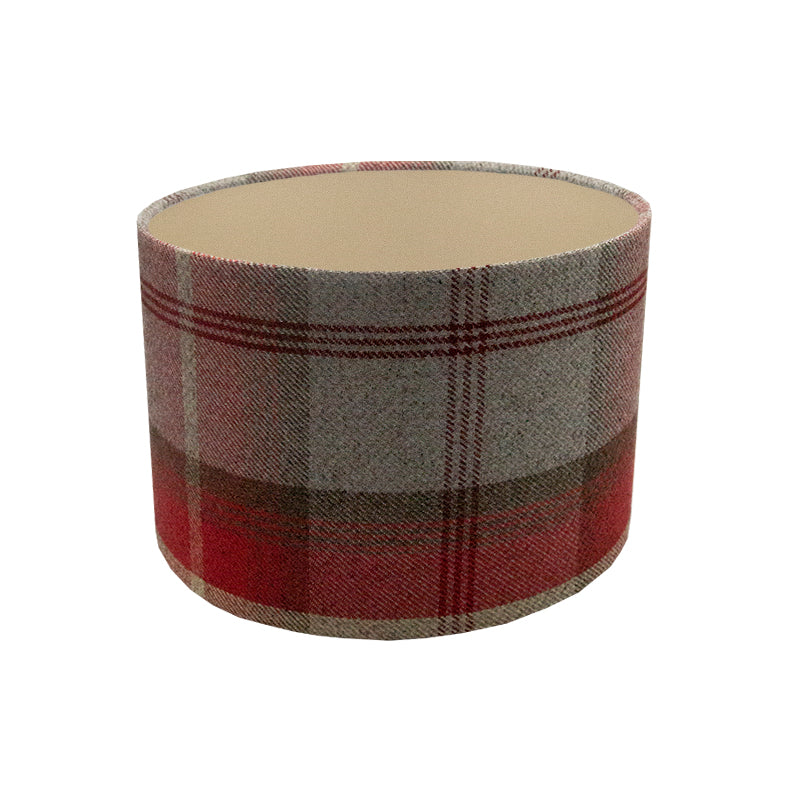Balmoral Cherry Tartan Drum Lampshade