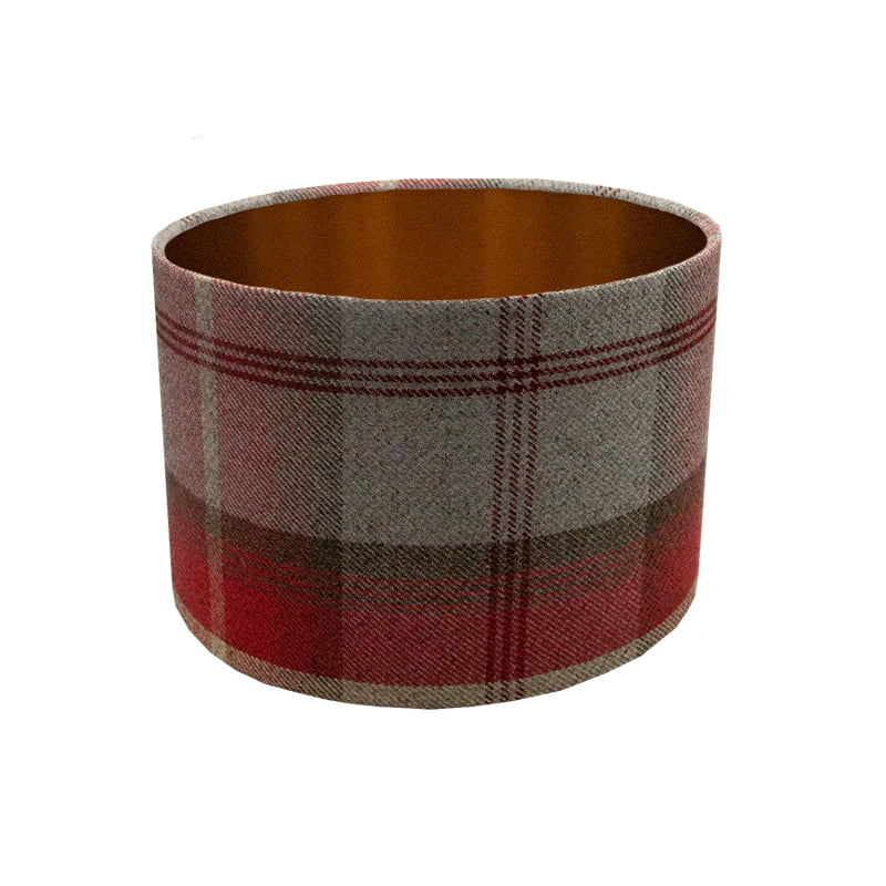 Balmoral Cherry Tartan Drum Lampshade
