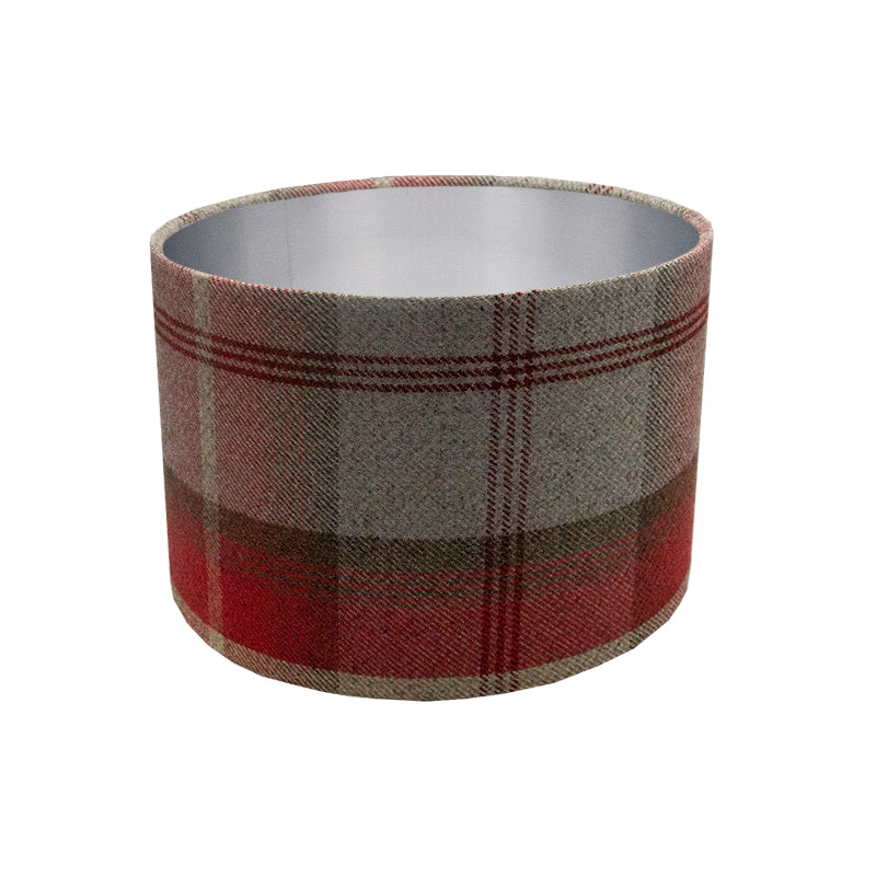 Balmoral Cherry Tartan Drum Lampshade