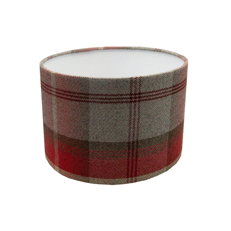 Balmoral Cherry Tartan Drum Lampshade