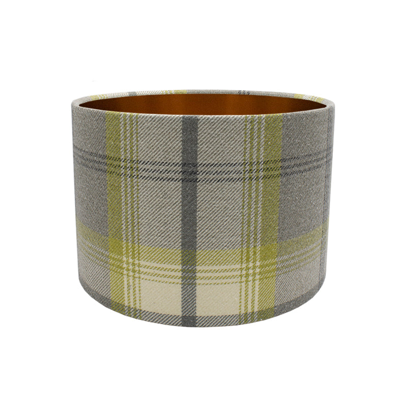 Balmoral Citrus Tartan Drum Lampshade