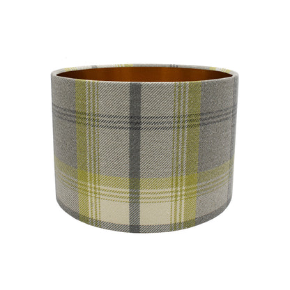 Balmoral Citrus Tartan Drum Lampshade