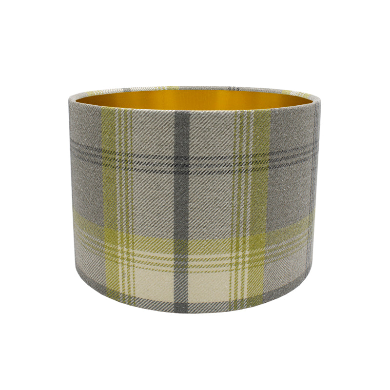 Balmoral Citrus Tartan Drum Lampshade