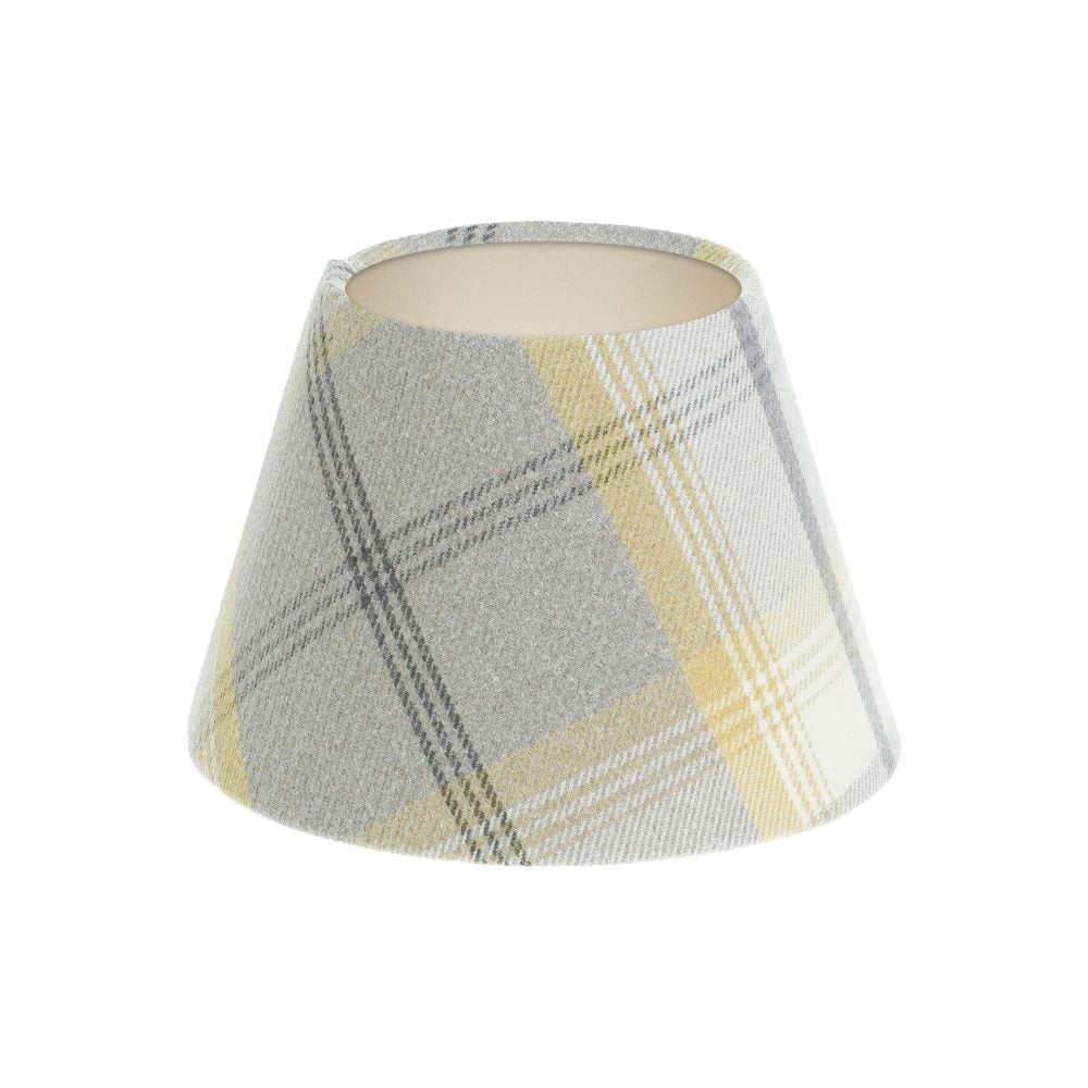 Balmoral Citrus Tartan Empire Lampshade Champagne Inner