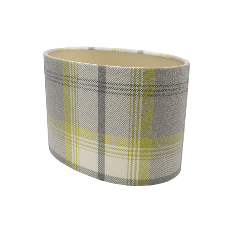 Balmoral Citrus Tartan Oval Lampshade