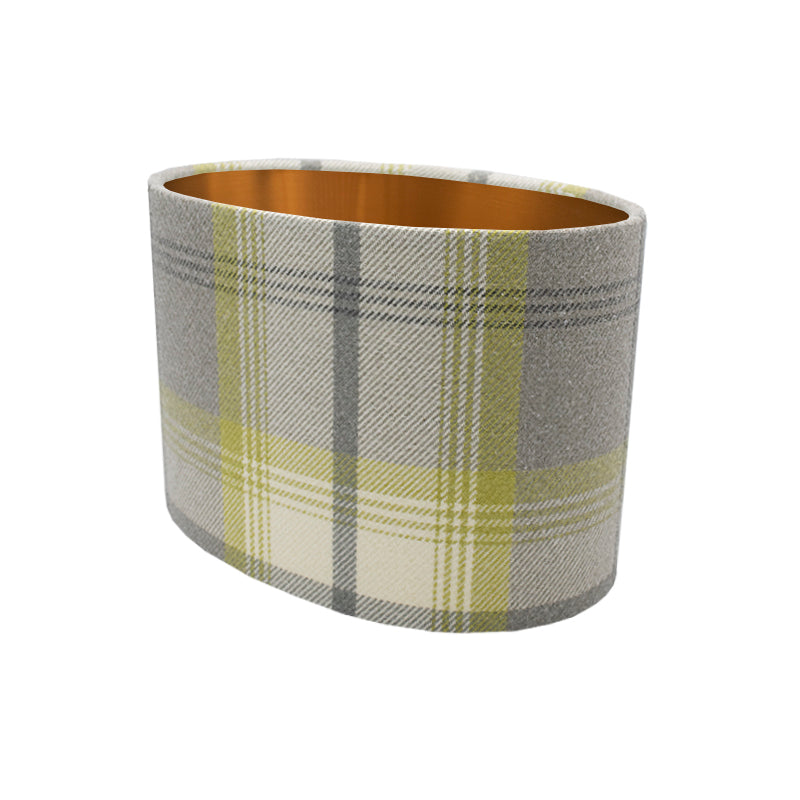 Balmoral Citrus Tartan Oval Lampshade
