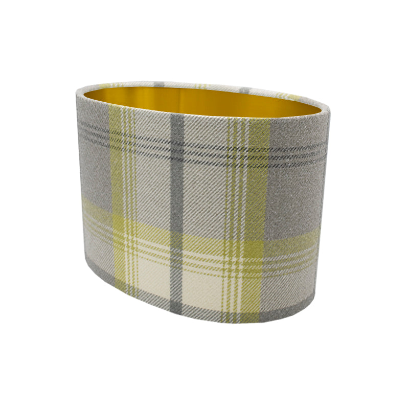 Balmoral Citrus Tartan Oval Lampshade