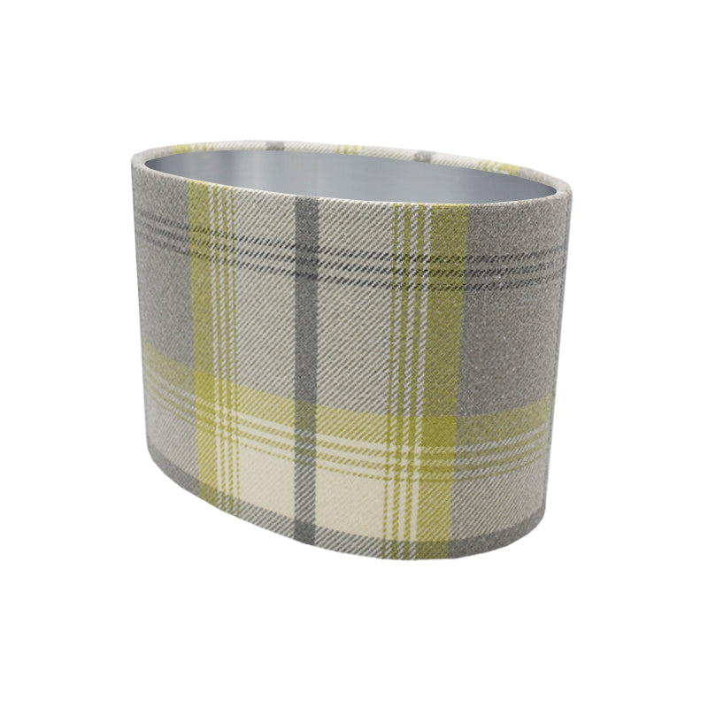 Balmoral Citrus Tartan Oval Lampshade