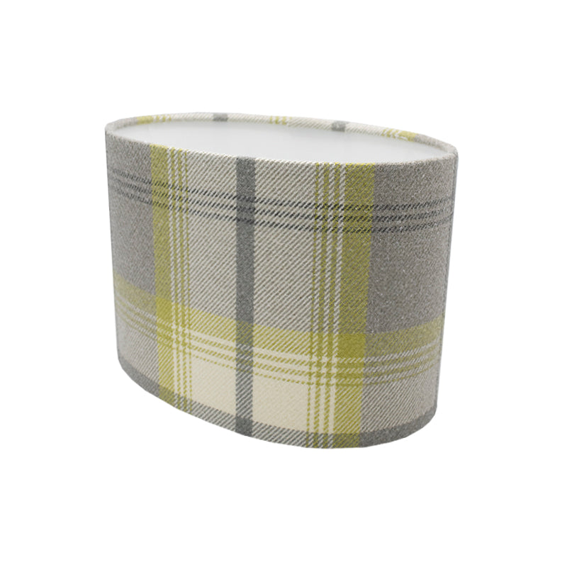 Balmoral Citrus Tartan Oval Lampshade