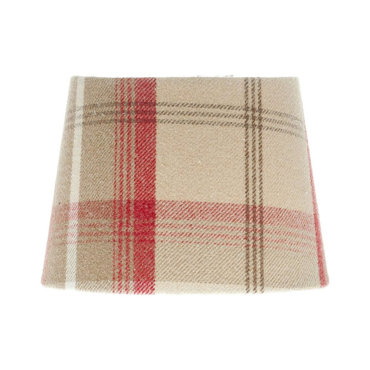 Balmoral Cranberry Tartan French Drum Lampshade