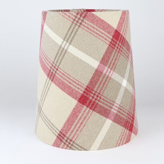 Balmoral Cranberry Tall French Drum Lampshade