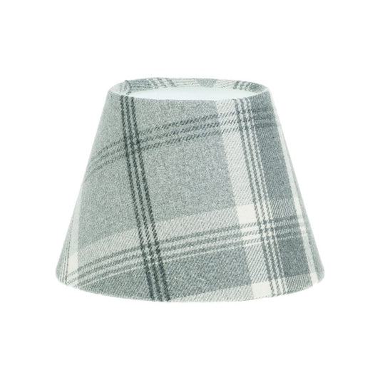 Balmoral Dove Grey Tartan Empire Lampshade