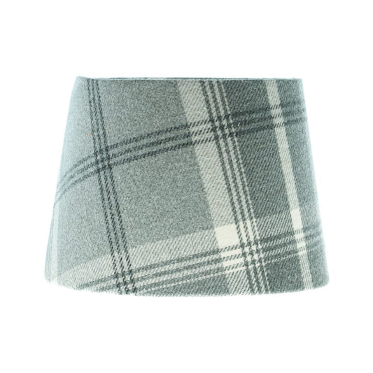 Balmoral Dove Grey Tartan French Drum Lampshade