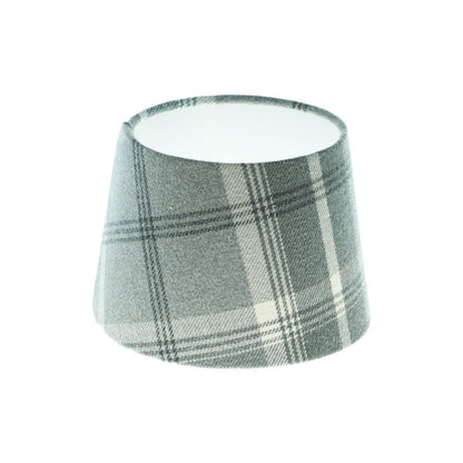 Balmoral Dove Grey Tartan French Drum Lampshade