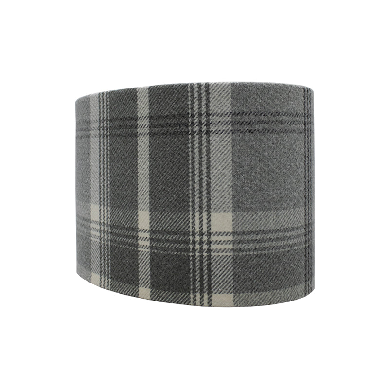 Balmoral Dove Grey Tartan Oval Lampshade