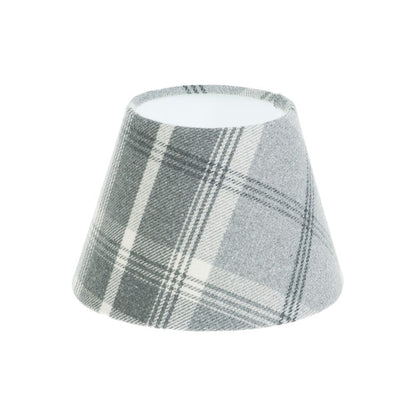 Balmoral Dove Grey Tartan Empire Lampshade