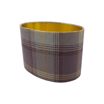 Balmoral Lavender Tartan Oval Lampshade