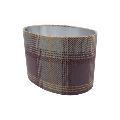 Balmoral Lavender Tartan Oval Lampshade