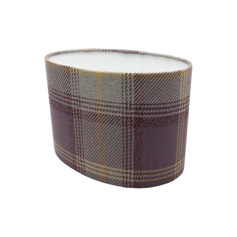 Balmoral Lavender Tartan Oval Lampshade