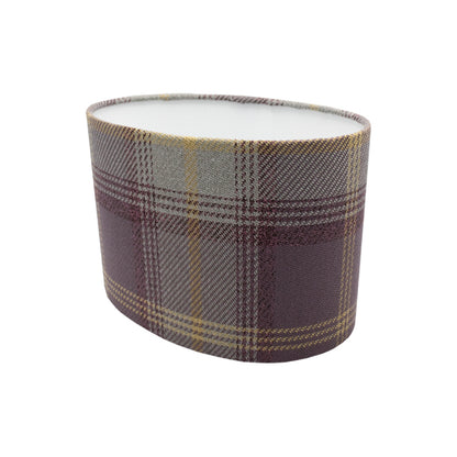 Balmoral Lavender Tartan Oval Lampshade