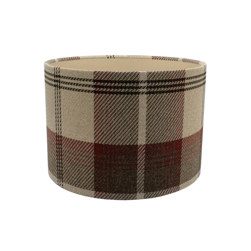 Balmoral Maroon Tartan Drum Lampshade