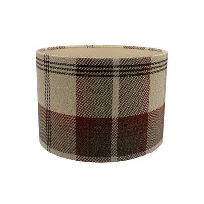 Balmoral Maroon Tartan Drum Lampshade