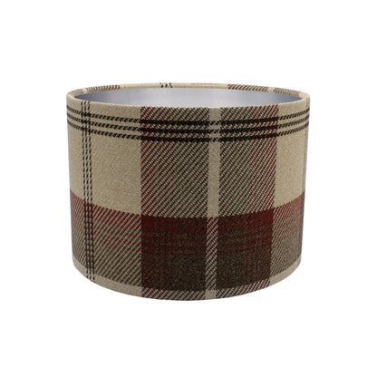 Balmoral Maroon Tartan Drum Lampshade