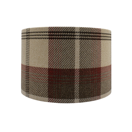 Balmoral Maroon Tartan Drum Lampshade