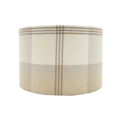 Balmoral Natural Tartan Drum Lampshade