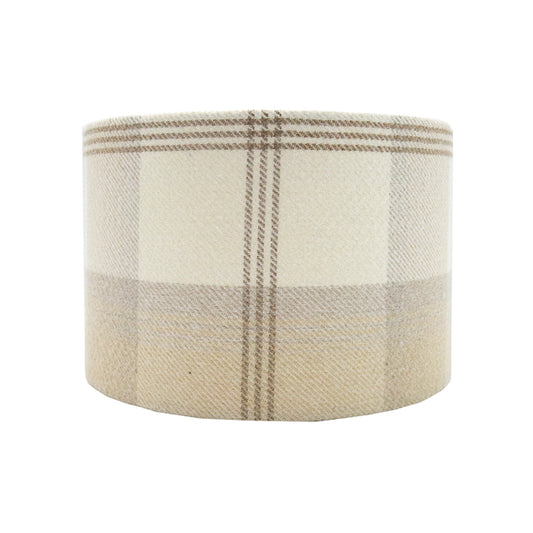 Balmoral Natural Tartan Drum Lampshade