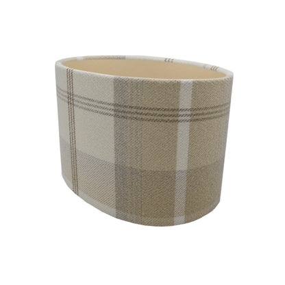 Balmoral Natural Tartan Oval Lampshade