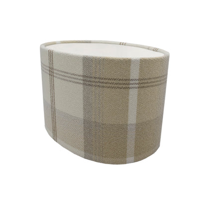 Balmoral Natural Tartan Oval Lampshade