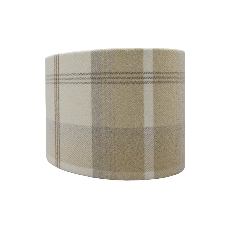 Balmoral Natural Tartan Oval Lampshade