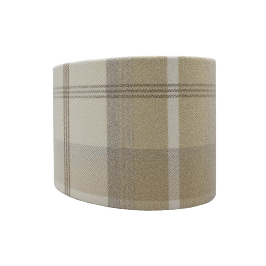 Balmoral Natural Tartan Oval Lampshade
