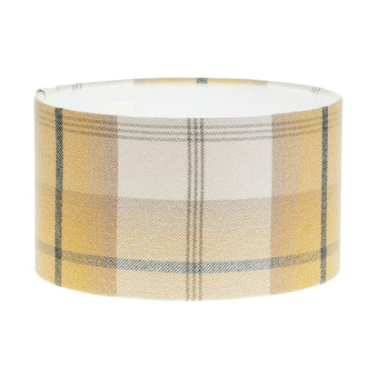 Balmoral Ochre Tartan Drum Lampshade